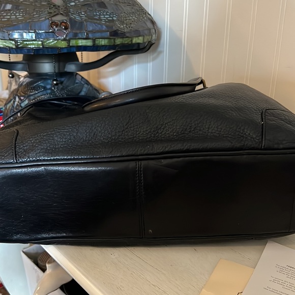 Vintage Coach briefcase messenger bag black with original paperwork receipt - Picture 11 of 16